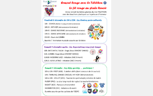 Programme Téléthon 2017 avec la participation du Parisis Rugby Club ce SAMEDI 9 DECEMBRE à ERMONT