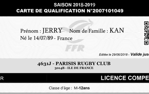 Parisis Rugby Club Réaffiliation FFR saison 2020/21