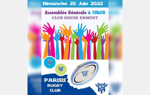  Assemblée Générale du Parisis rugby club 2023