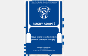  Nouvelle section au sein de notre club : le rugby adapté
