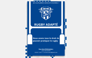 Nouvelle section au sein de notre club : le rugby adapté