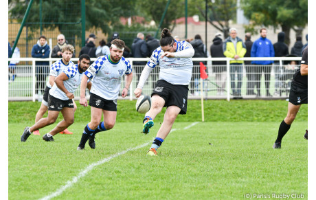 Résultat du match de la Reserve du Parisis RC contre Paris XO de ce dimanche 13.10.24